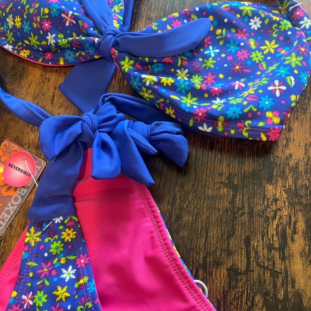 Bikini Reversible ~ Joe Boxer ~ Size small Brand New!! Floral color block